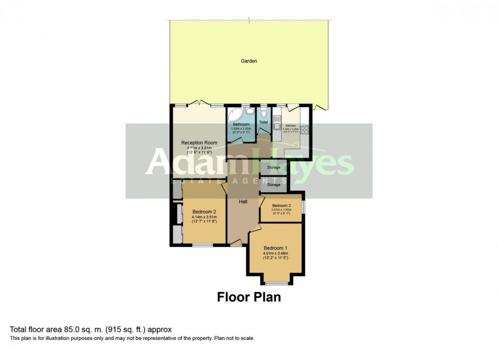 Floorplan for Lyttelton Road, Hampstead Garden Suburb, N2