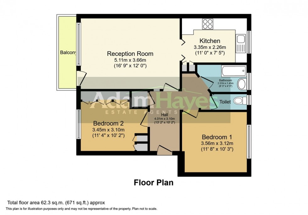 Floorplan for Cedar Drive, East Finchley N2