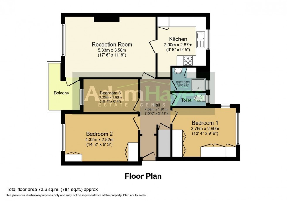 Floorplan for Elmshurst Crescent, East Finchley N2