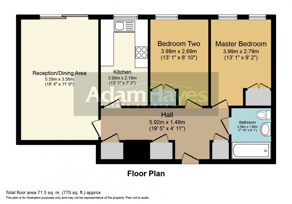 Floorplan for Sandringham Gardens, North Finchley