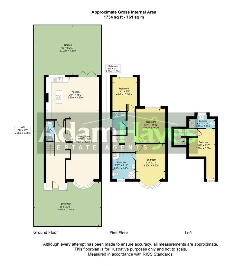 Floorplan for Lyndhurst Avenue, Mill Hill East, NW7