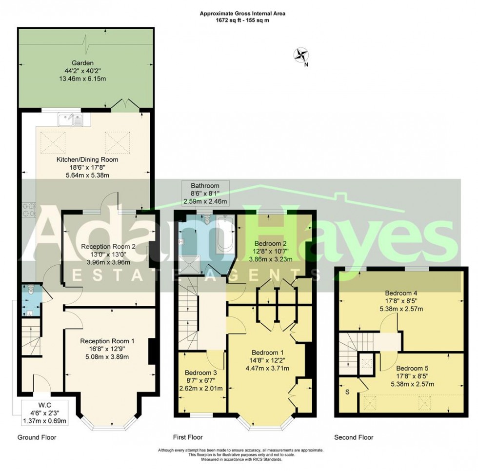 Floorplan for Woodgrange Avenue, North Finchley, N12