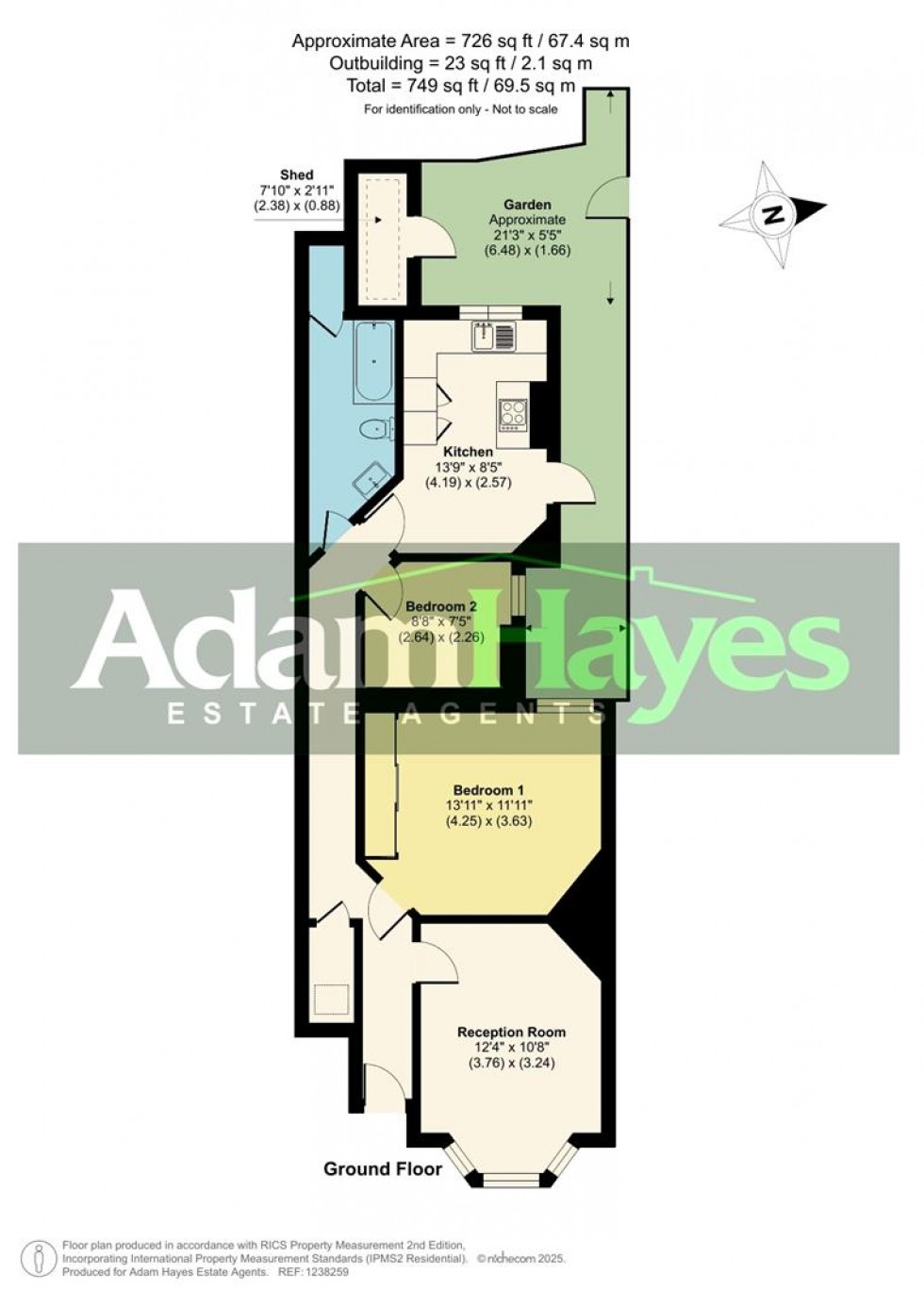 Floorplan for Grange Avenue, North Finchley, N12