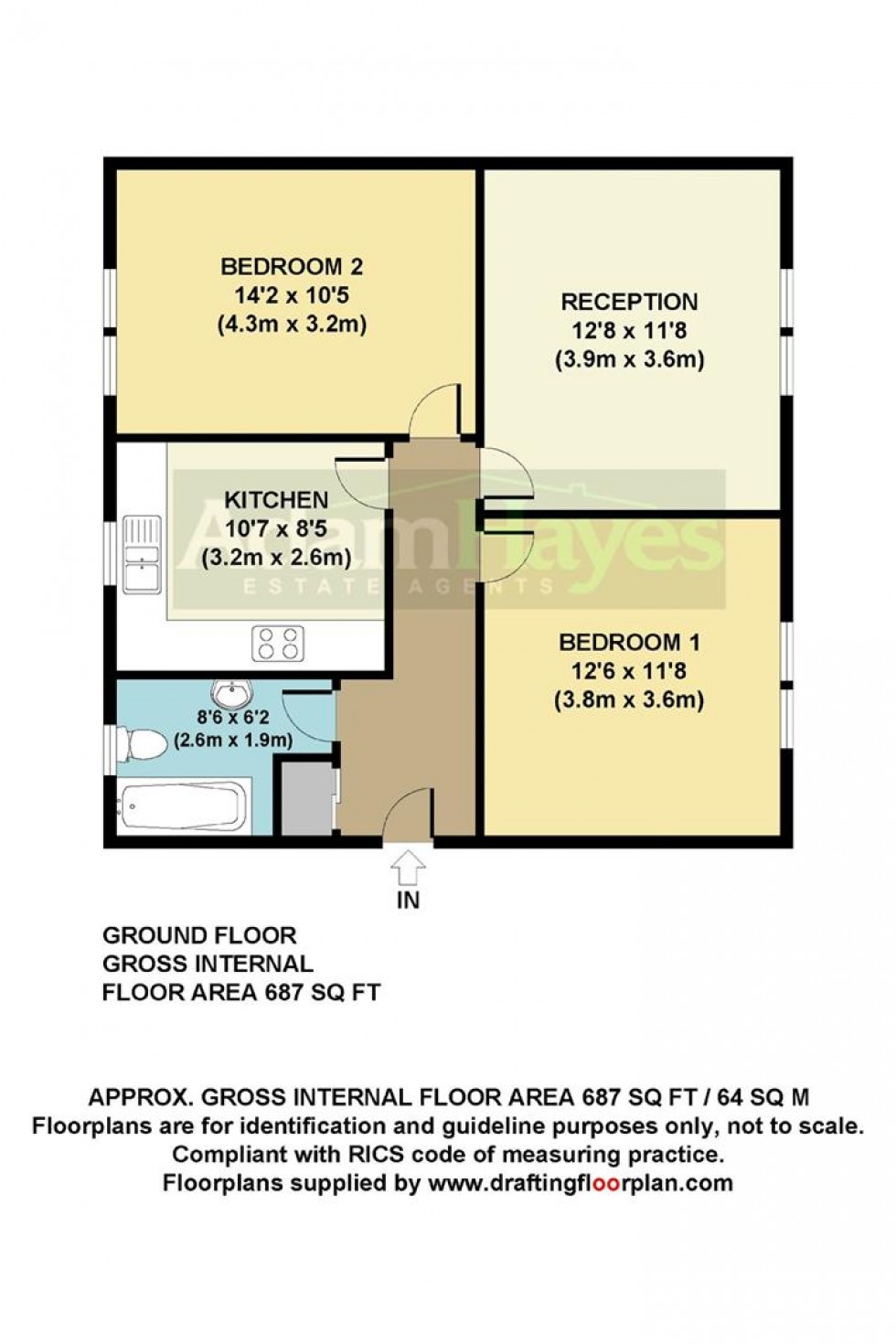 Floorplan for Risborough Close, Muswell Hill, N10