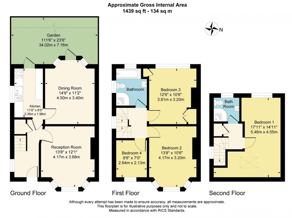 Floorplan for Sherrards Way, Barnet, EN5