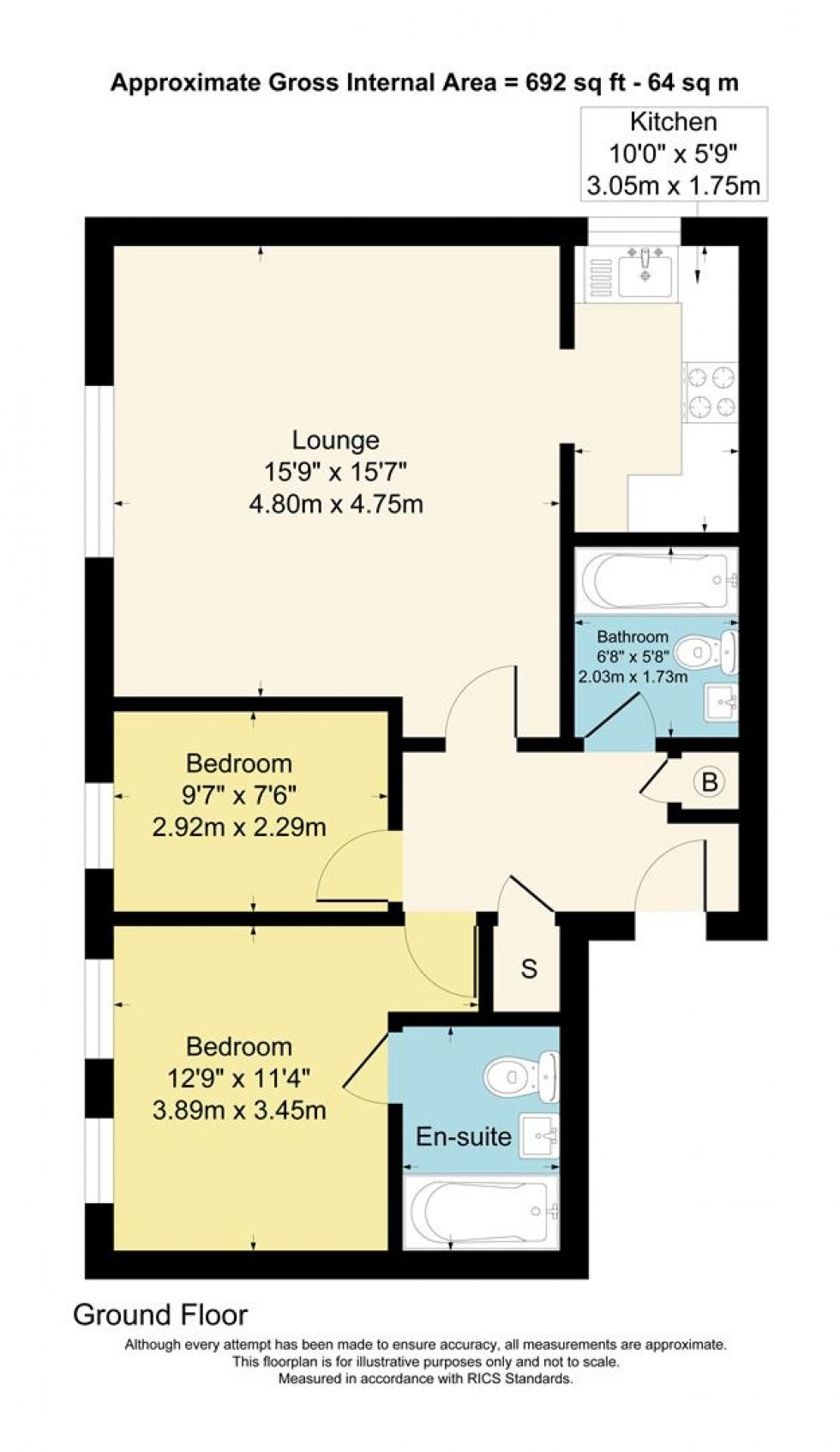 Floorplan for Woodside Lane, North Finchley, N12