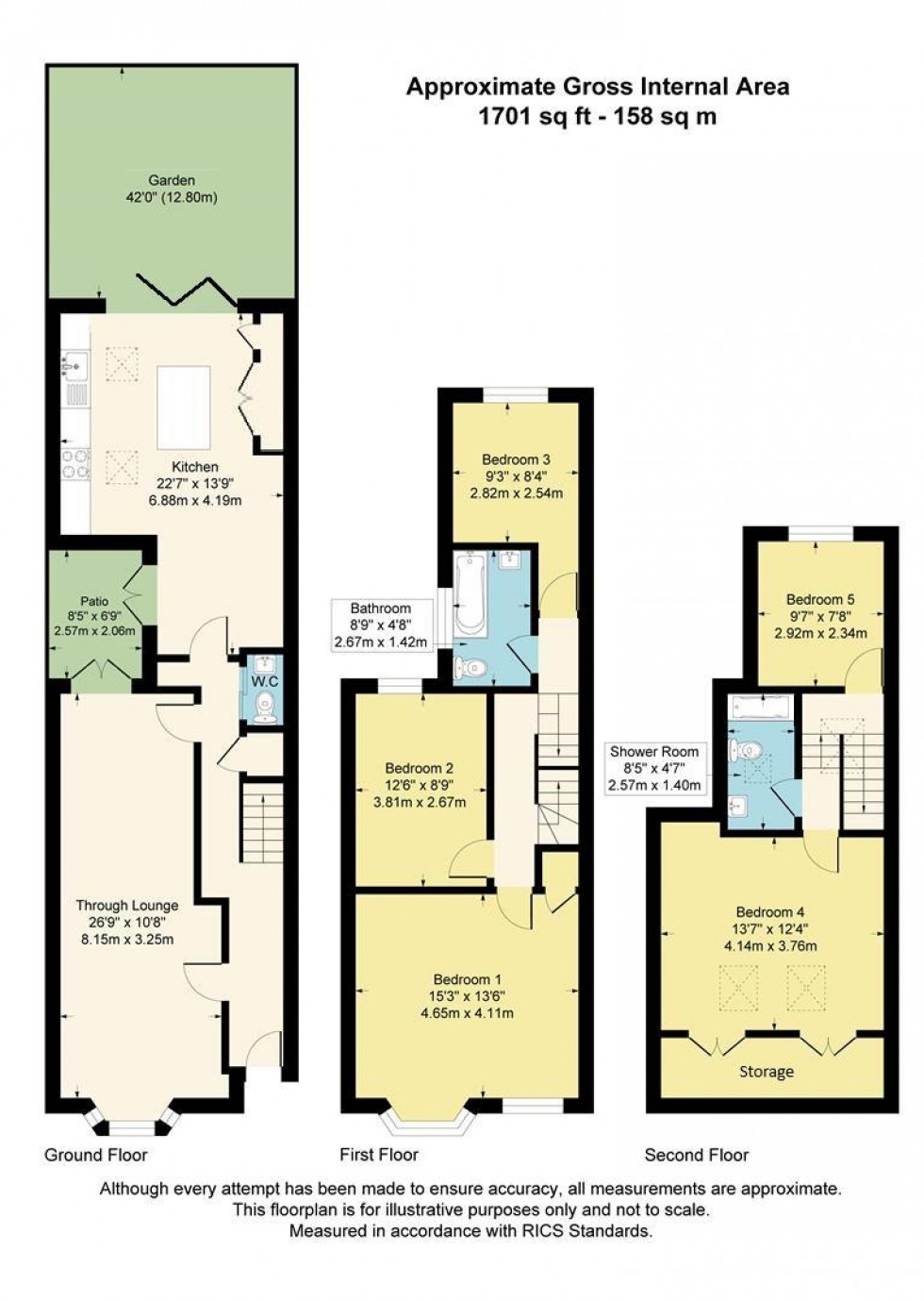 Floorplan for Huntingdon Road, London