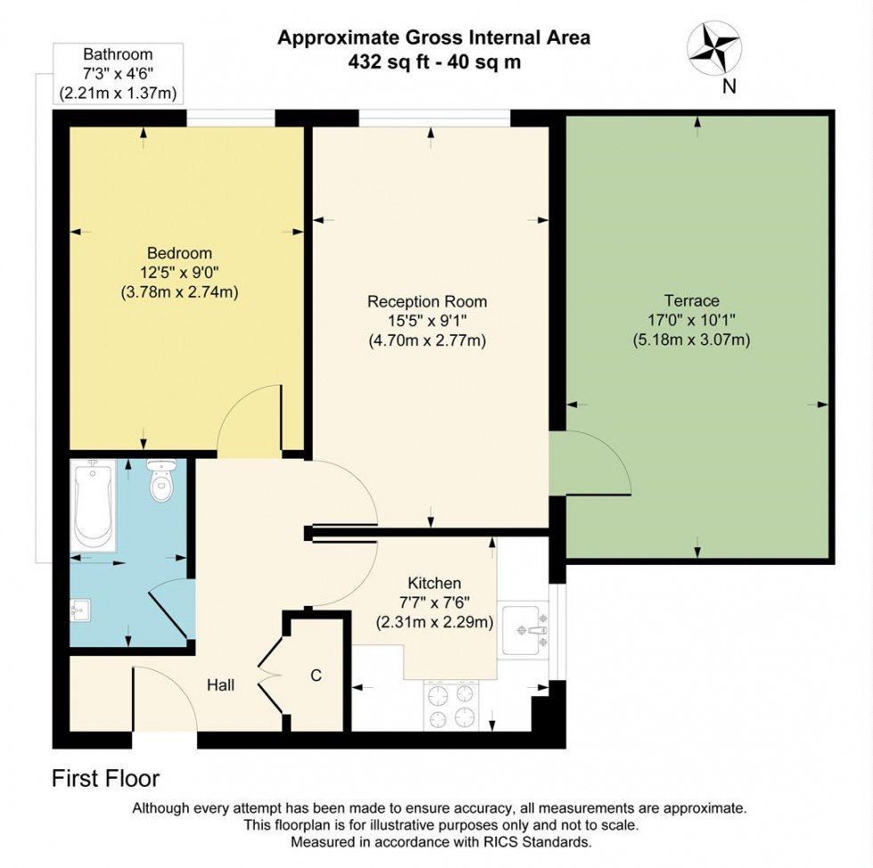 Floorplan for Nether Street, North Finchley, N12