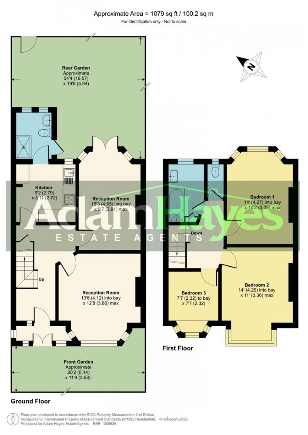 Floorplan for Woodlands Avenue, Finchley Central, N3