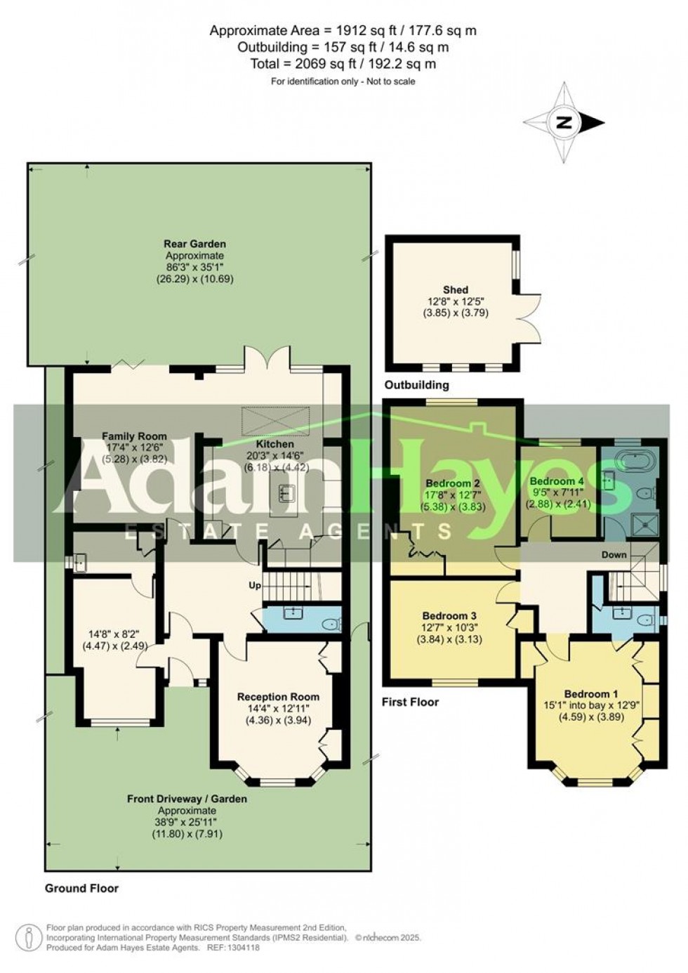 Floorplan for Friars Avenue, Whetstone, N20