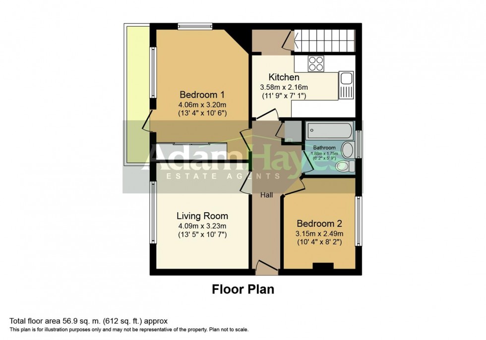 Floorplan for Ossulton Way, East Finchley, N2