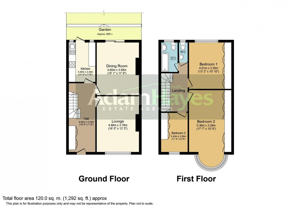 Floorplan for Hillcourt Avenue, North Finchley, N12