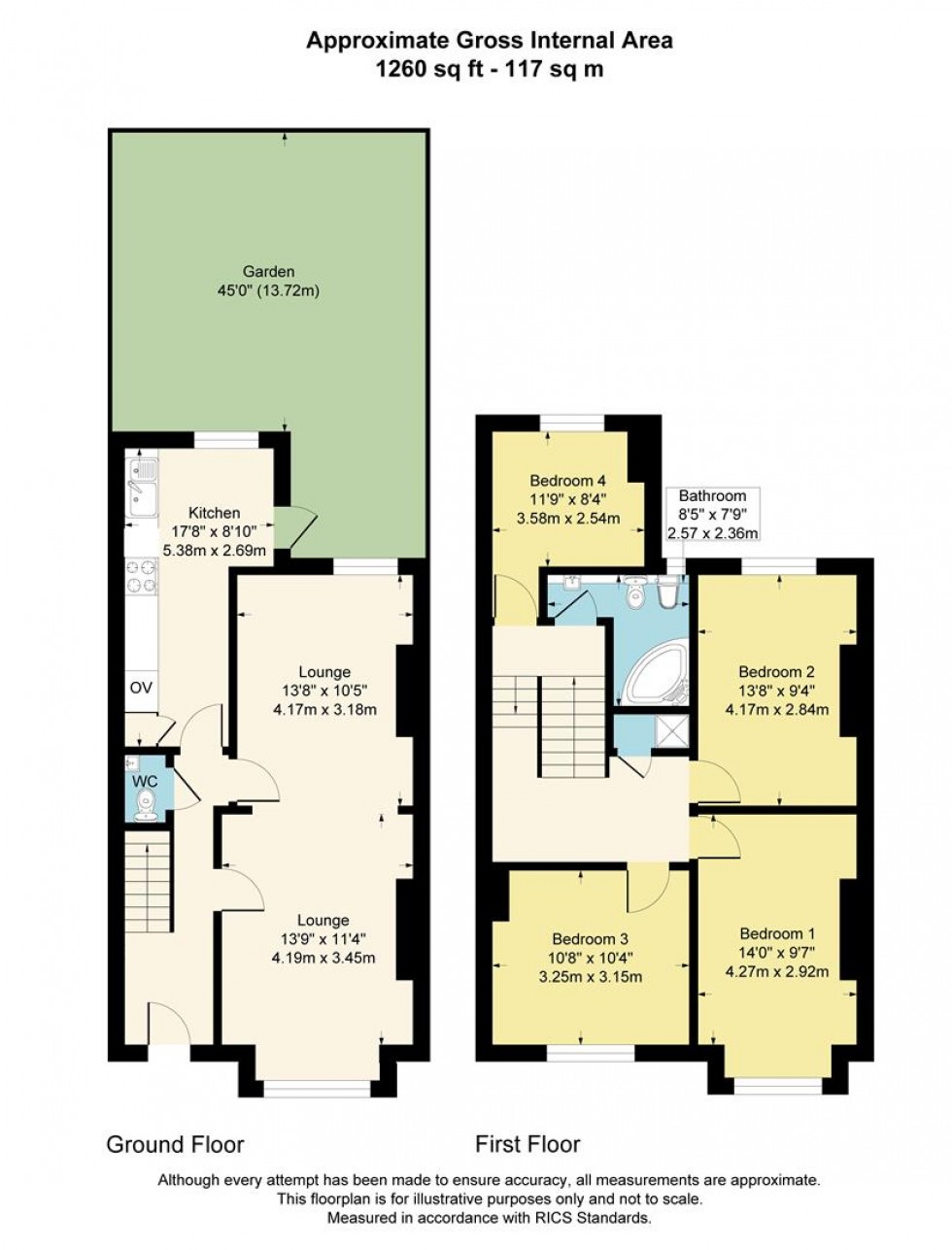 Floorplan for Bedford Road, East Finchley, N2