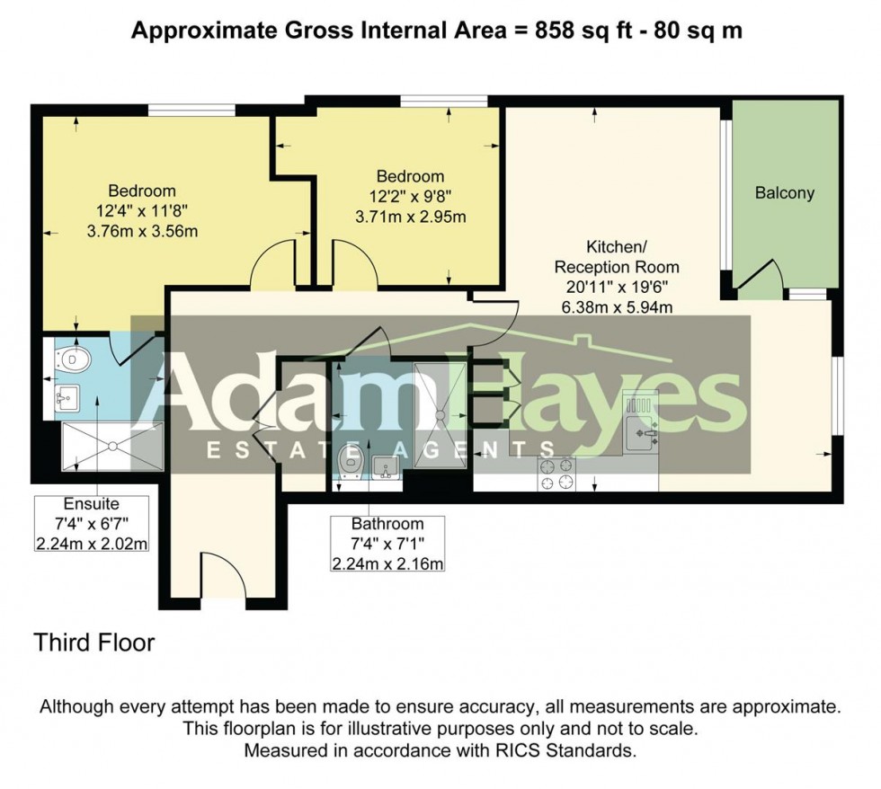 Floorplan for Quayle Crescent, Whetstone, N20