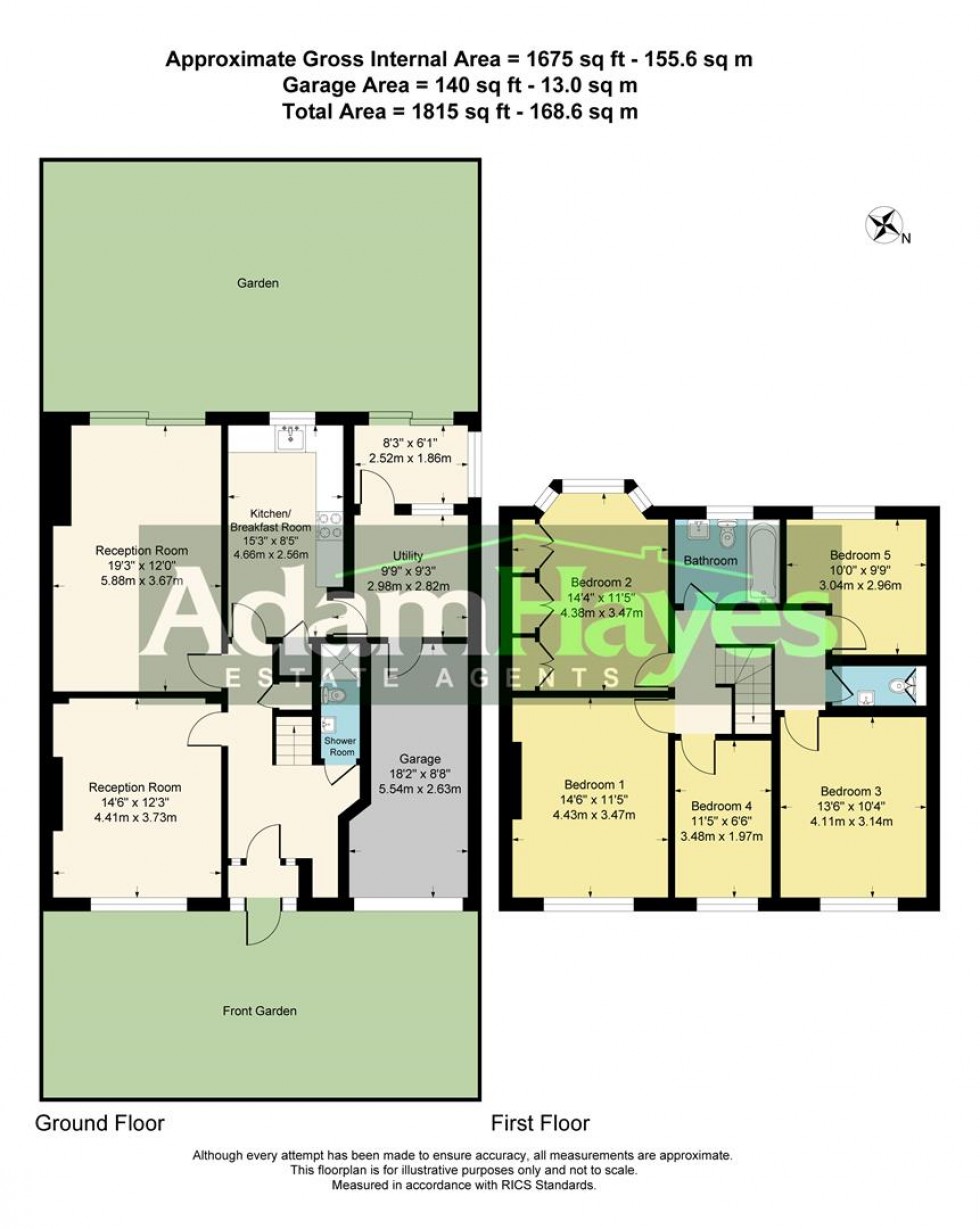 Floorplan for Abbots Gardens, East Finchley, N2