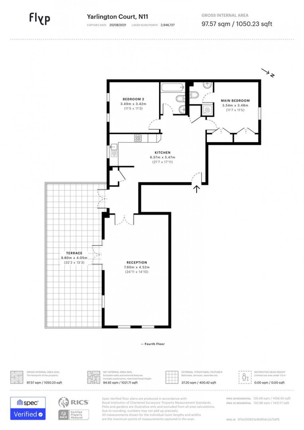 Floorplan for Sparkford Gardens, Friern Barnet, N11