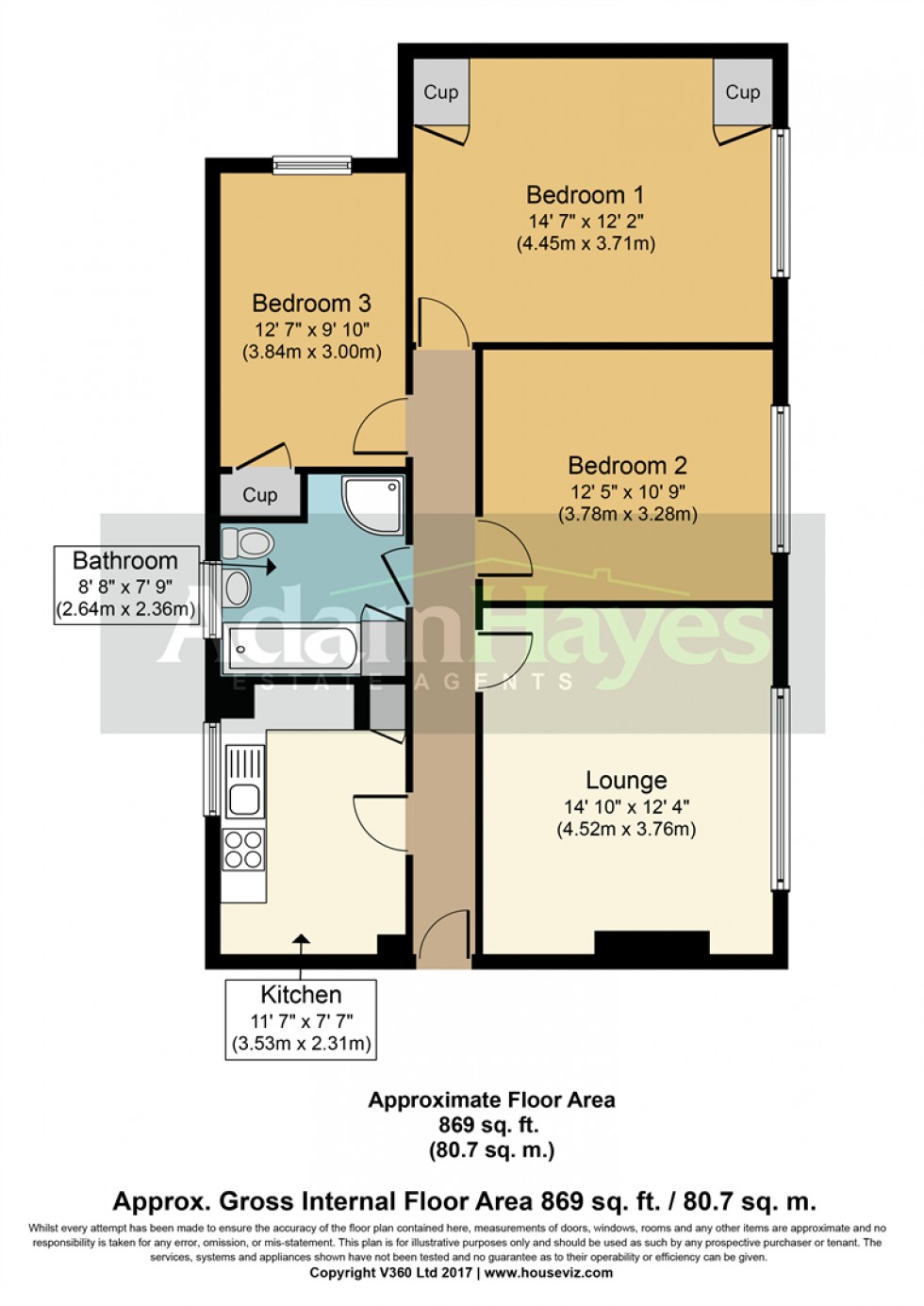 Floorplan for Brookland Rise, Hampstead Garden Suburb, NW11