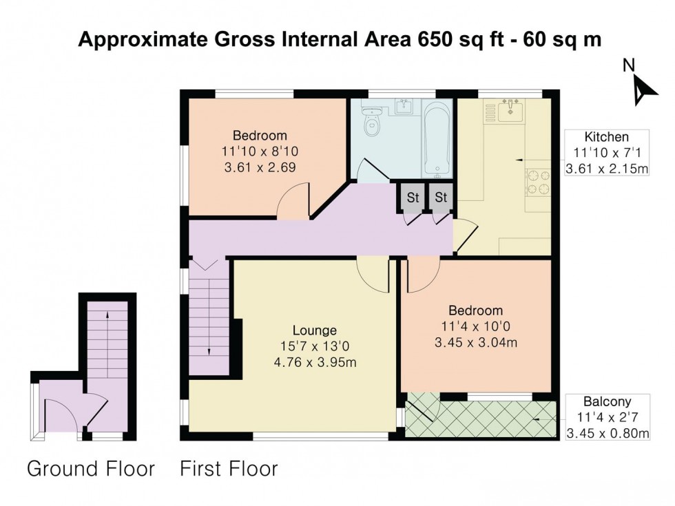 Floorplan for Nether Street, North Finchley, N12