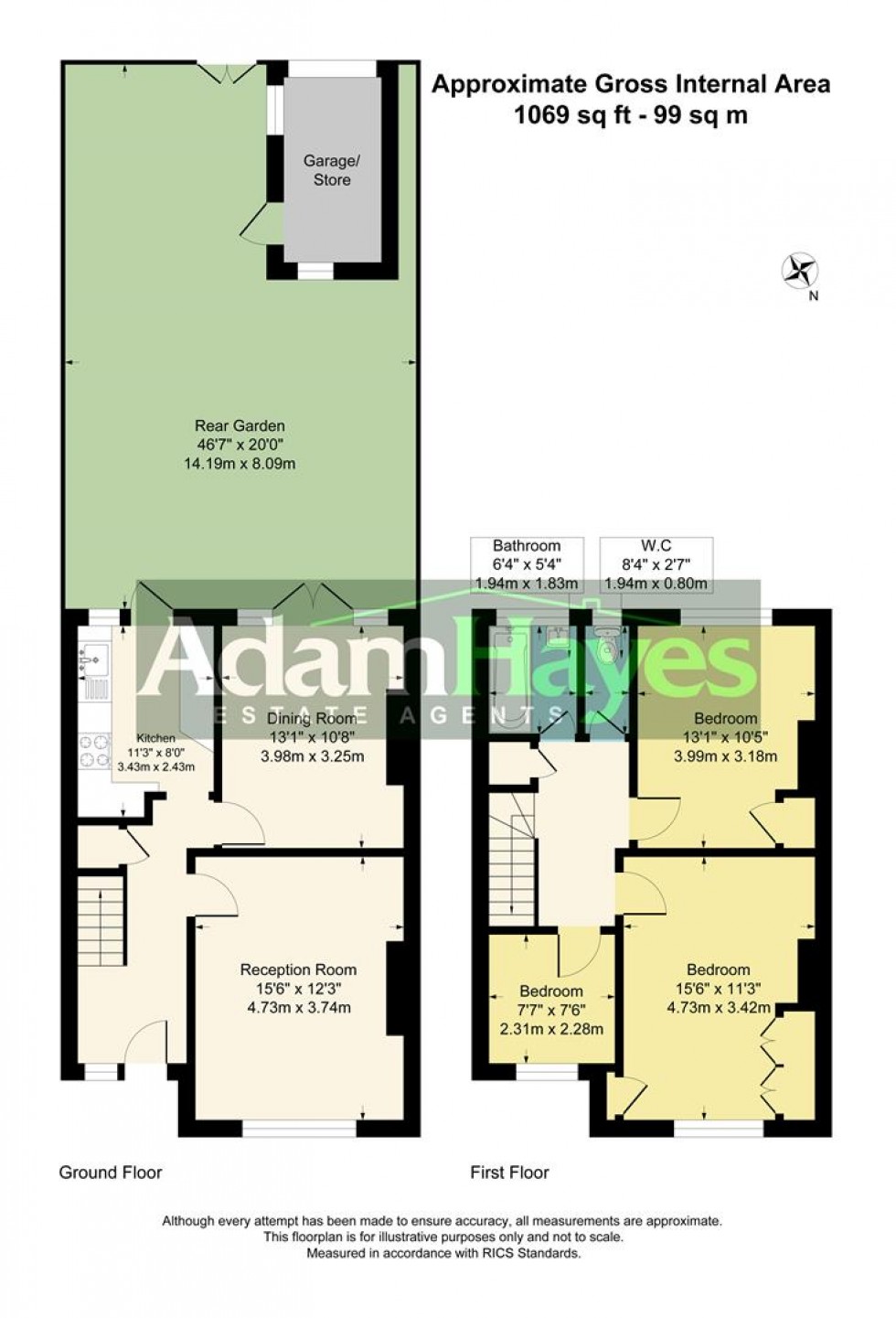 Floorplan for Hervey Close, Finchley Central, N3