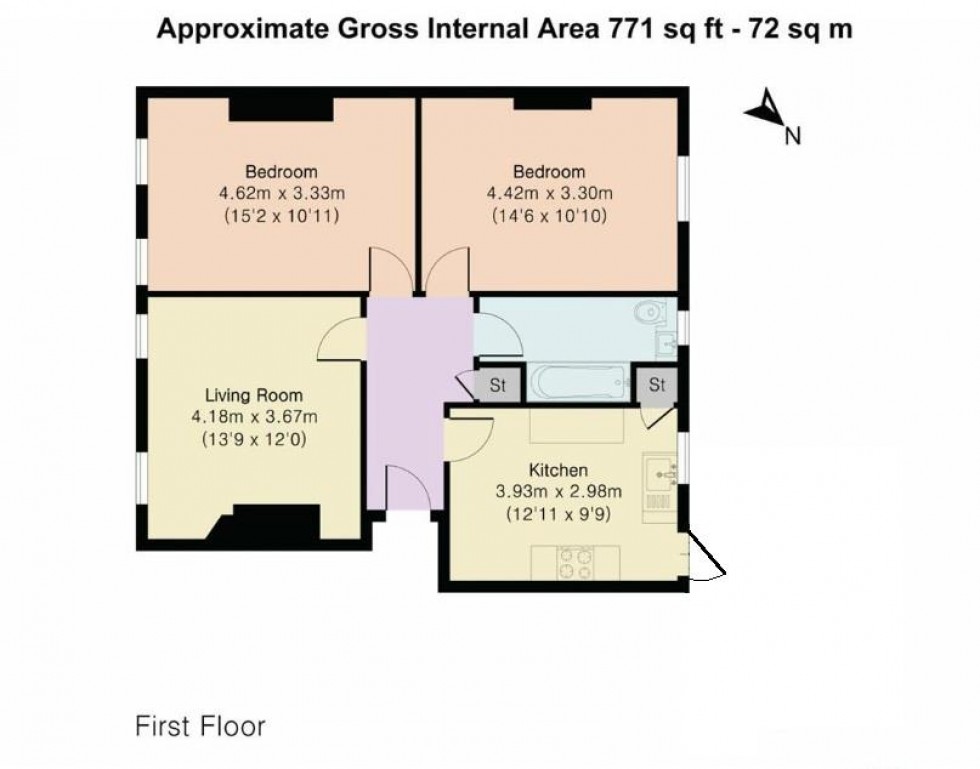 Floorplan for Sussex Ring, Woodside Park, N12