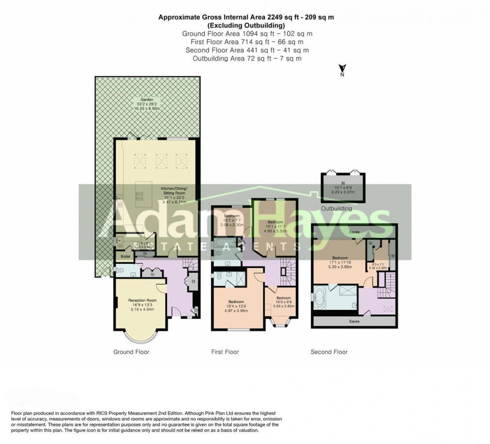 Floorplan for Park Crescent, Finchley, N3