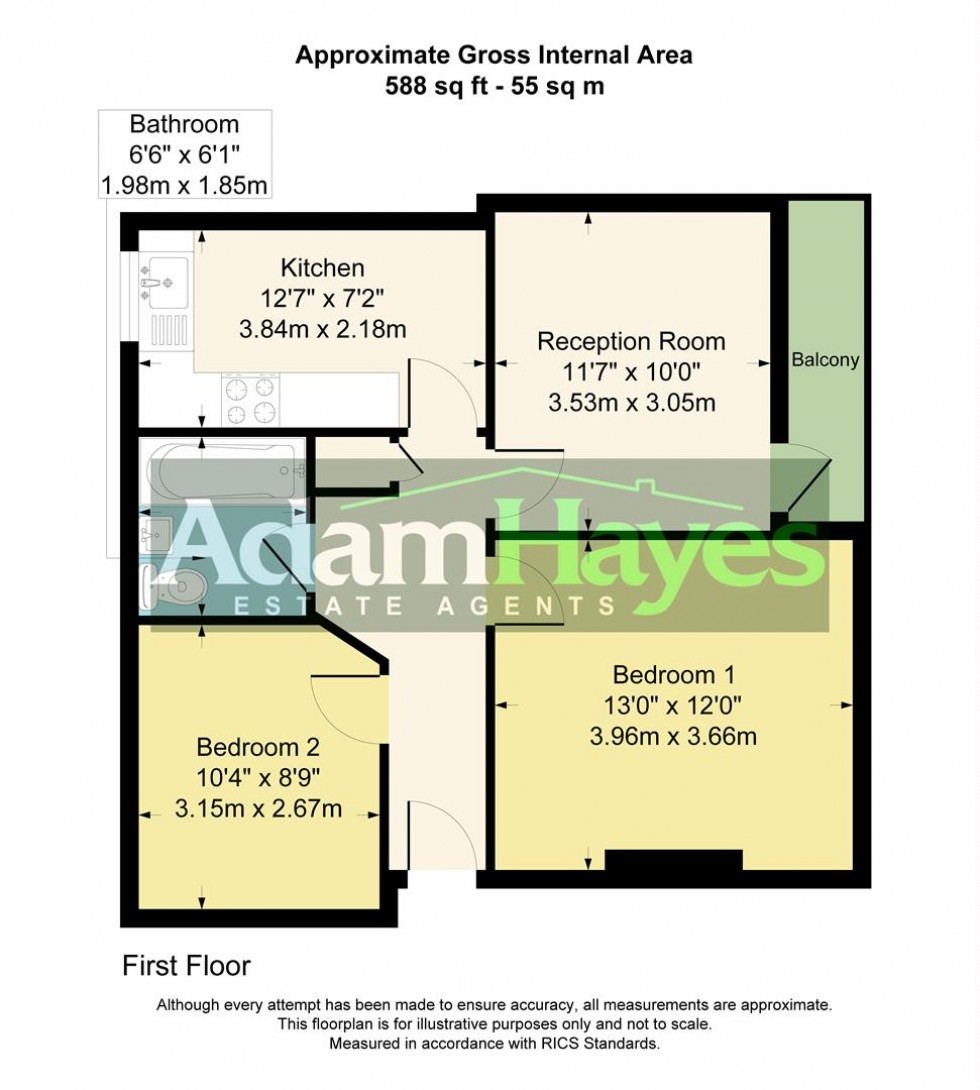 Floorplan for Nether Street, North Finchley, N12