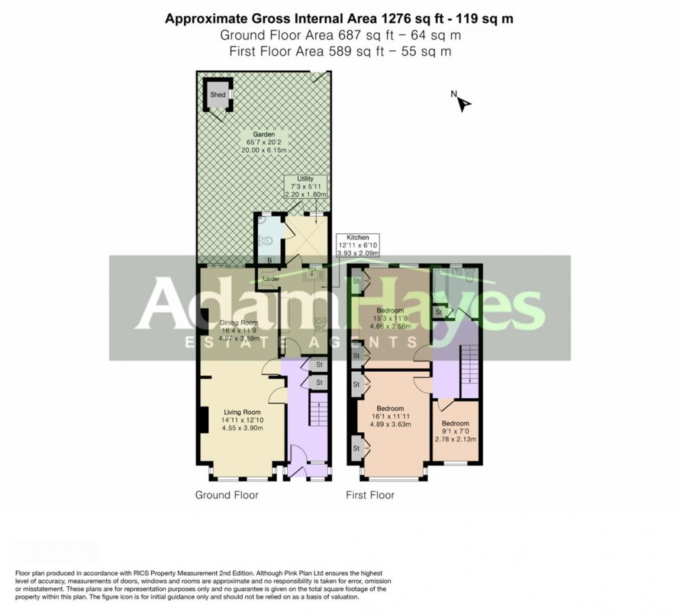 Floorplan for Briarfield Avenue, Finchley, N3
