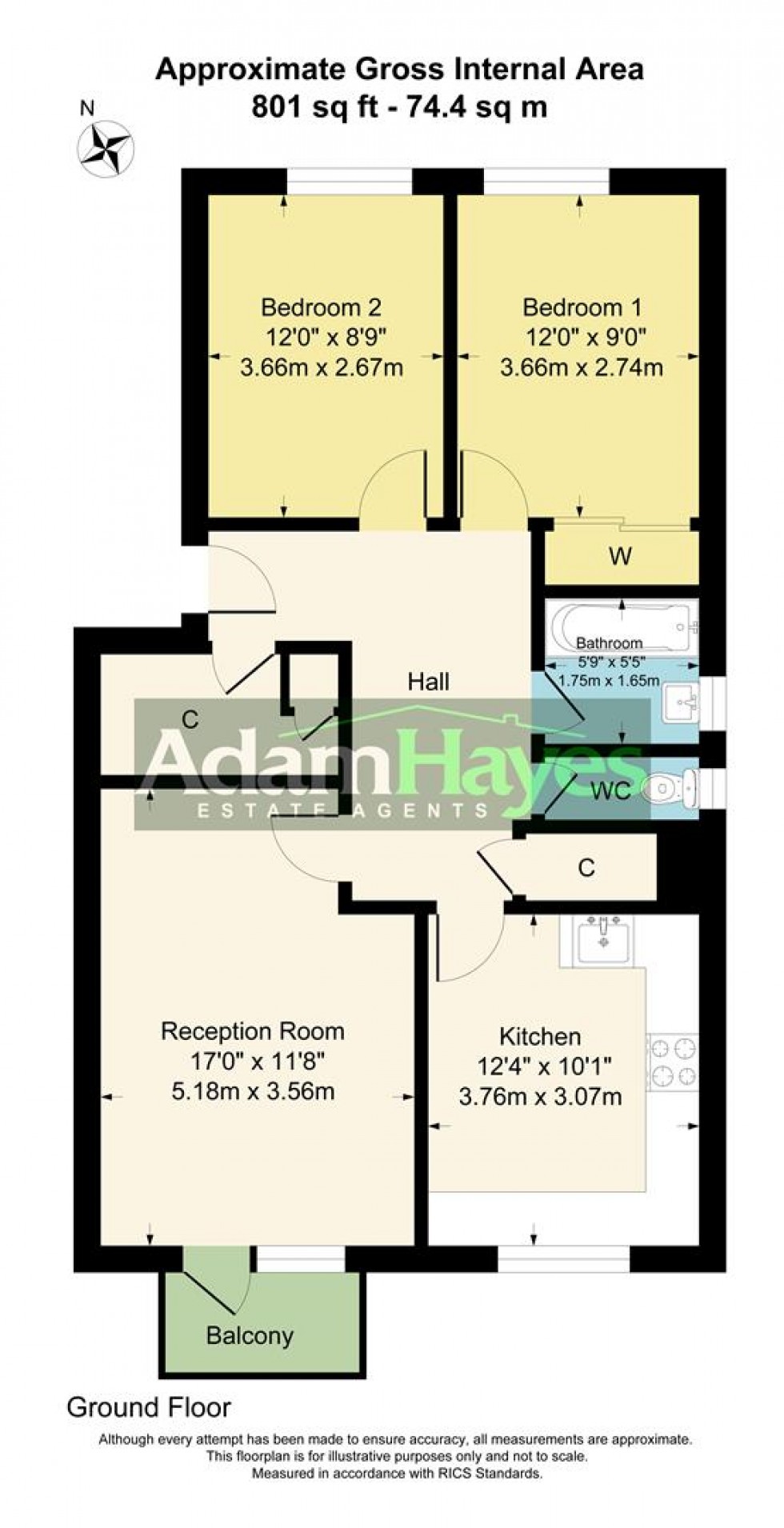 Floorplan for Rogers Walk, Woodside Park N12