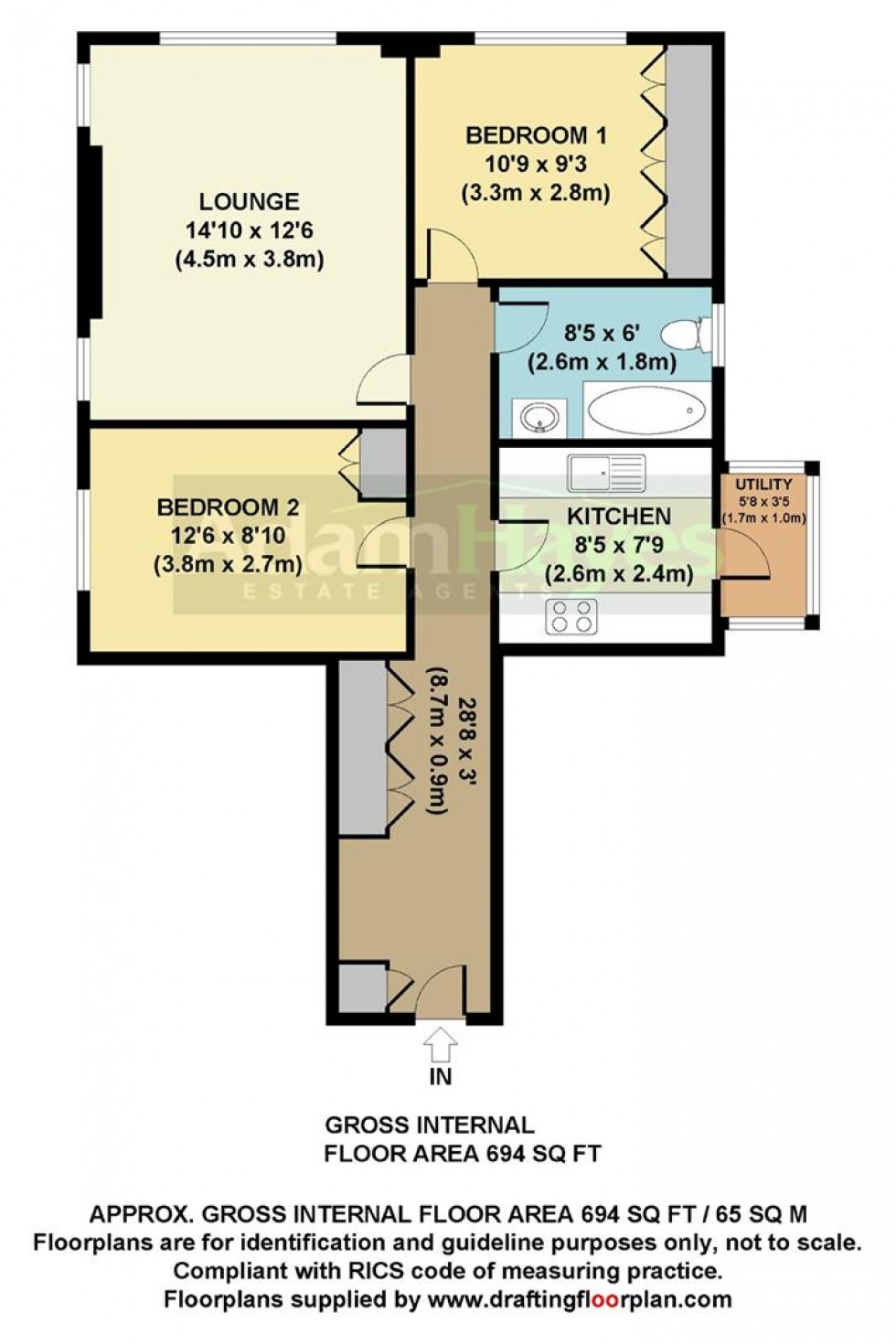 Floorplan for Beaufort Park, Hampstead Garden Suburb, NW11