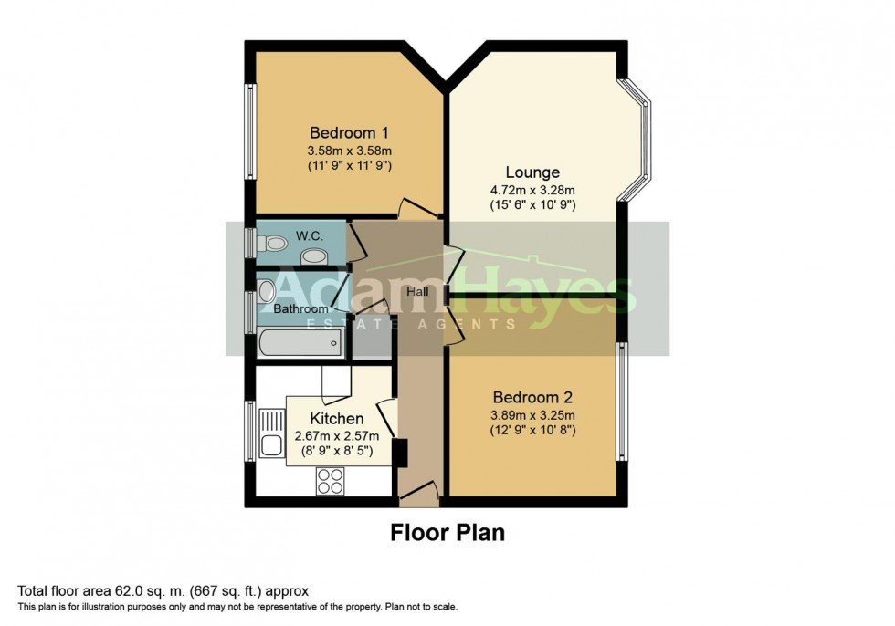 Floorplan for Ossulton Way, Hampstead Garden Suburb, N2