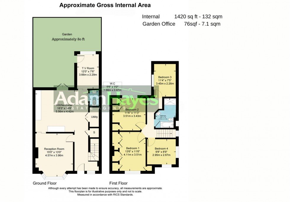 Floorplan for Hilton Avenue, North Finchley, N12