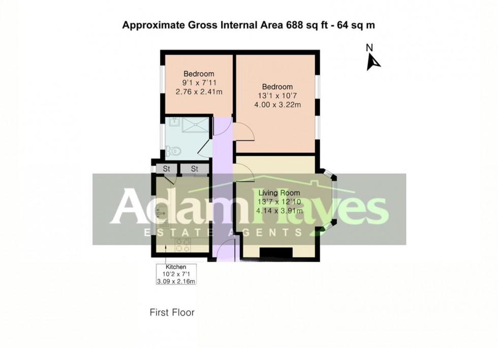 Floorplan for East End Road, Finchley Central, N3