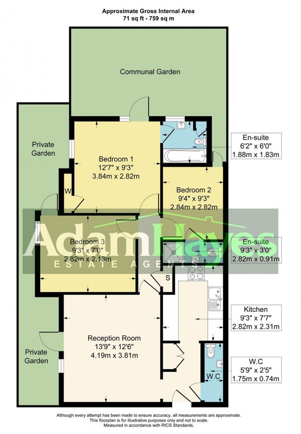 Floorplan for Salisbury Avenue, Finchley, N3