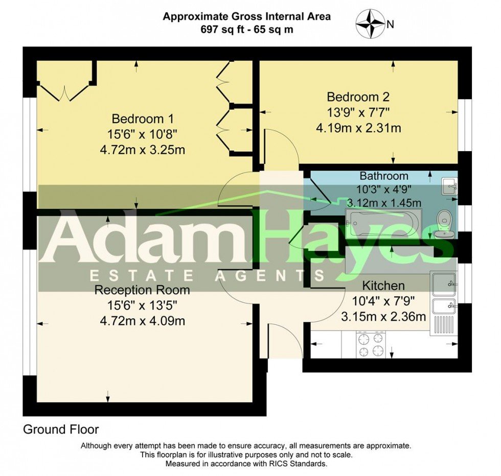 Floorplan for Woodside Grange Road, North Finchley, N12