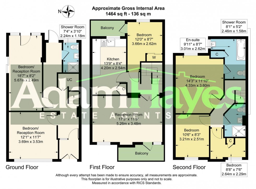 Floorplan for Waverley Grove, Finchley, N3