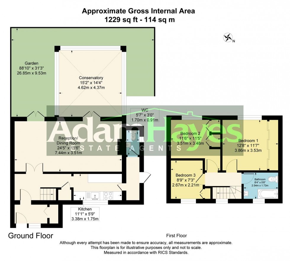 Floorplan for Edwyn Close, Barnet, EN5